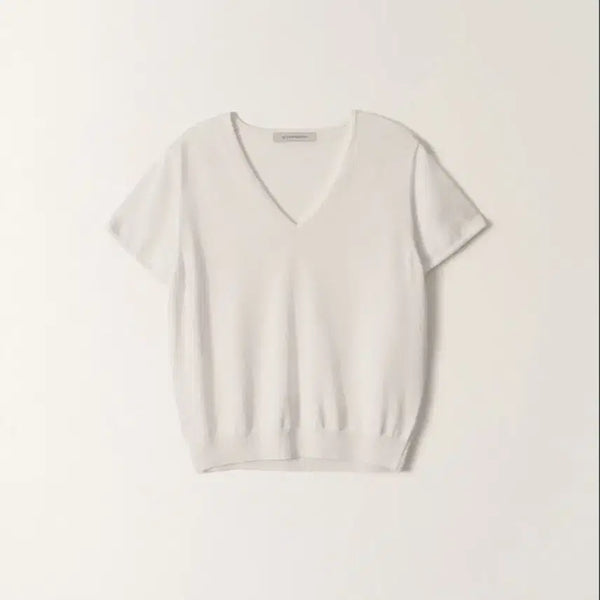 [BUNJANG] Nothing Written Lany Short Sleeve Knit / 여성free44~66 낫띵리튼 랜이 쇼트 슬리브 니트 가을레이어드 티셔츠 Nothing Written