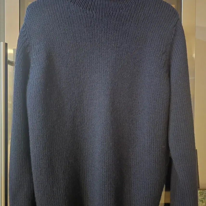 [BUNJANG] Lardini Navy Wool Half-Neck Sweater (Size 52) / 라르디니 반목스웨터 52사이즈입니다.