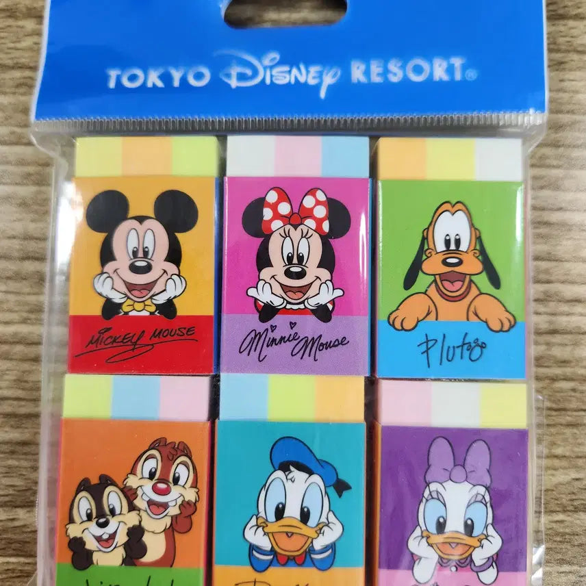 [BUNJANG] Tokyo Disneyland Eraser Set (6 Pieces) / 도쿄 디즈니랜드 지우개 세트 (6개)