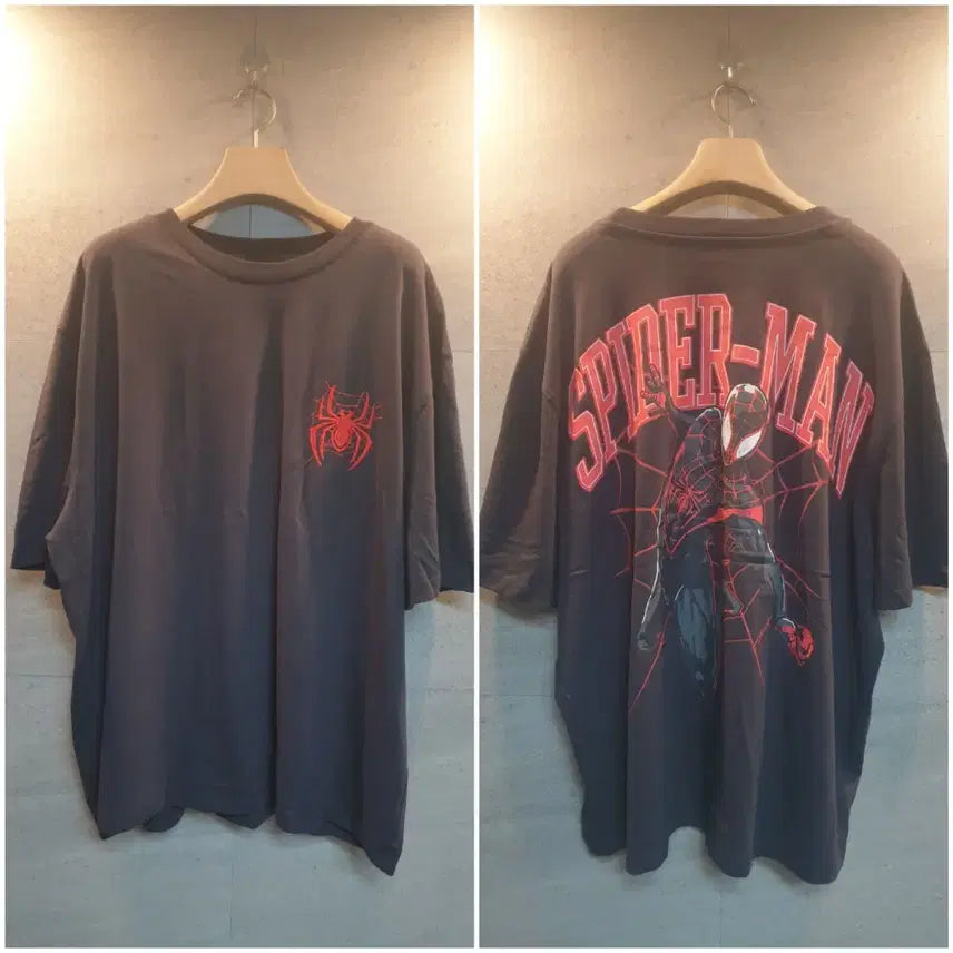 [BUNJANG] Marvel Spider-Man Graphic T-Shirt / 마블. 초럭셔리.  스파이더맨. 반팔티.
