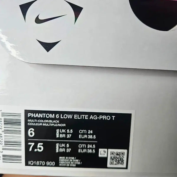 [BUNJANG] Nike Phantom 6 Low Elite AG-PRO T Soccer Cleats / 나이키 팬텀 6 로우 엘리트 AG-PRO T 핑크/블랙