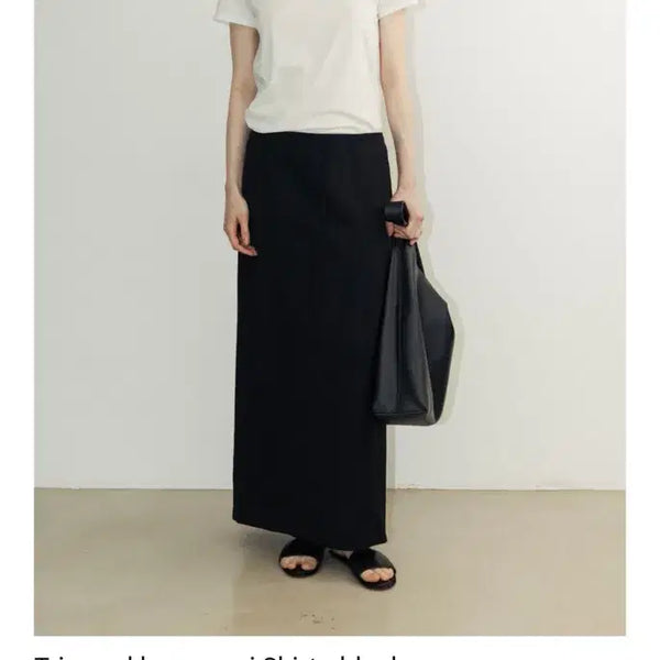 [BUNJANG] ROWE Tri-wool Lean Maxi Skirt Black / 로웨 (새상품) ROWE Tri-wool lean maxi Skirt_ black