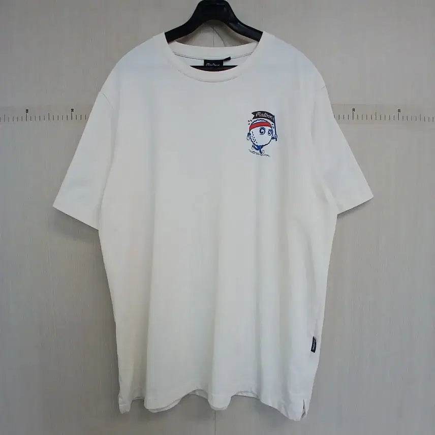 [BUNJANG] Malbon Golf White Character Printing Short Sleeve T-Shirt / 말본골프 반팔티 화이트 캐릭터 프린팅