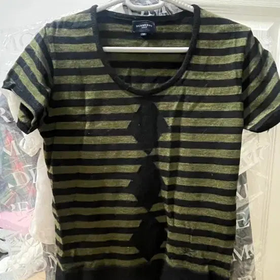 [BUNJANG] Burberry Golf Striped Diamond Pattern Short Sleeve Knit / 버버리 골프 반팔니트