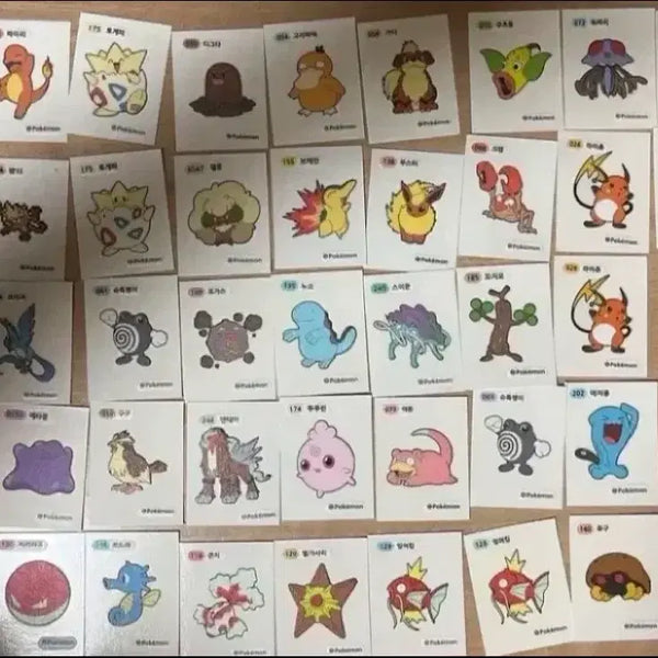 [BUNJANG] Pokemon Stickers 55 pc Bundle Set / 포켓몬 띠부씰 55개
