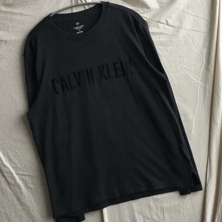 [BUNJANG] Calvin Klein Spell Logo Long Sleeve Shirt / 캘빈클라인 스펠로고 롱슬리브