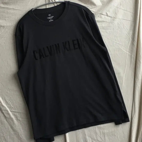 [BUNJANG] Calvin Klein Spell Logo Long Sleeve Shirt / 캘빈클라인 스펠로고 롱슬리브