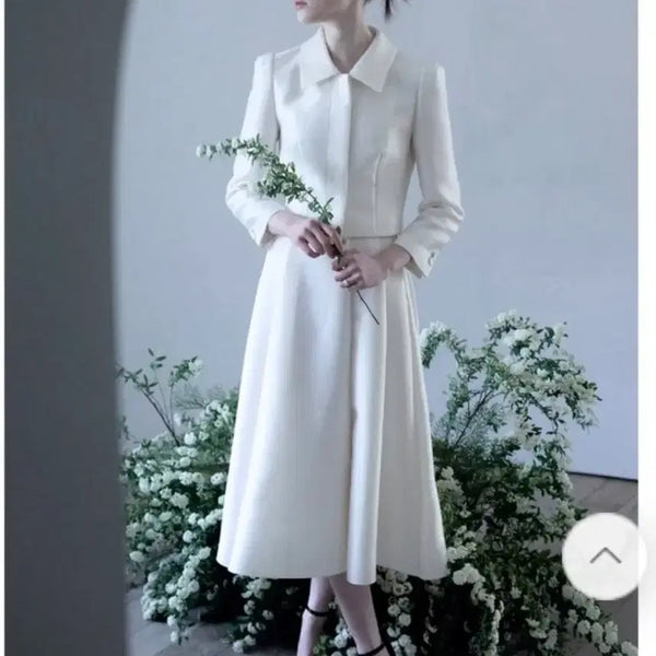 [BUNJANG] MICHAA Two-Piece Suit Set Up, Size 55 / 미샤 투피스55
