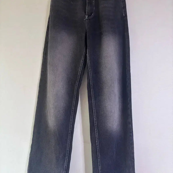 [BUNJANG] Black Blue Washed Denim Pants / 흑청 워싱 데님팬츠
