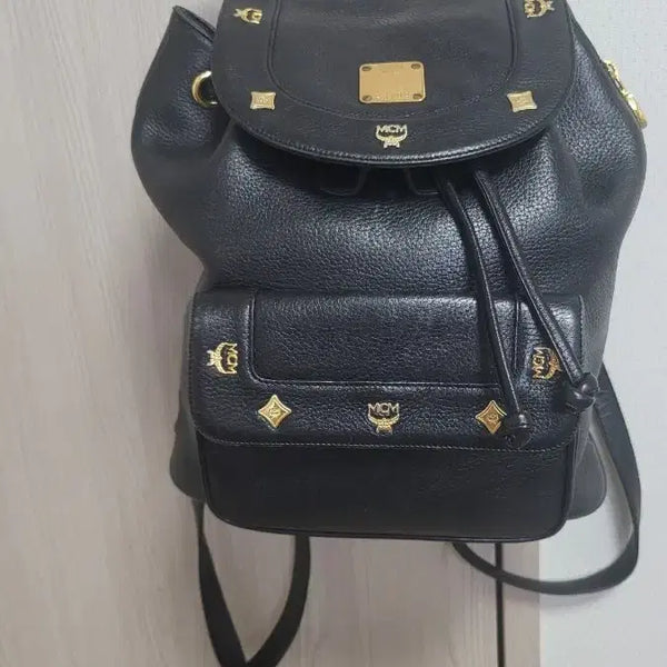 [BUNJANG] MCM Black Leather Backpack / MCM 블랙 가죽 백팩