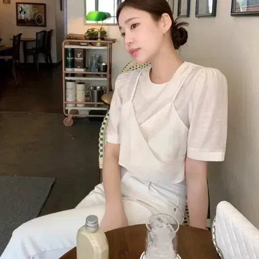 [BUNJANG] Wonlog Bustier Wrap Blouse / 원로그 뷔스티에 랩블라우스