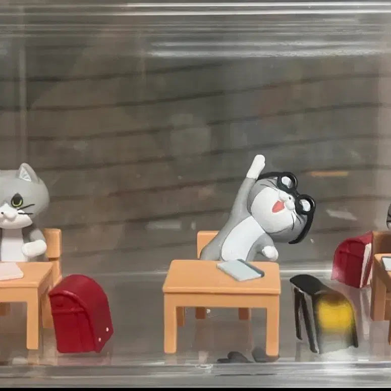 [BUNJANG] Cute Cat Study Gacha 3-Set / 공부하는고양이/좋았쓰 고양이 가챠 3종 세트