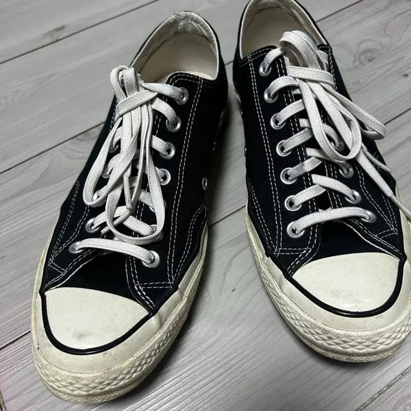 [BUNJANG] Converse Chuck Taylor 70 Black Low Top Sneakers / 컨버스 척테일러 70 블랙 로우 270