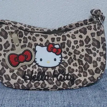 [BUNJANG] Hello Kitty Leopard Print Crossbody Bag / 키티 호피가방