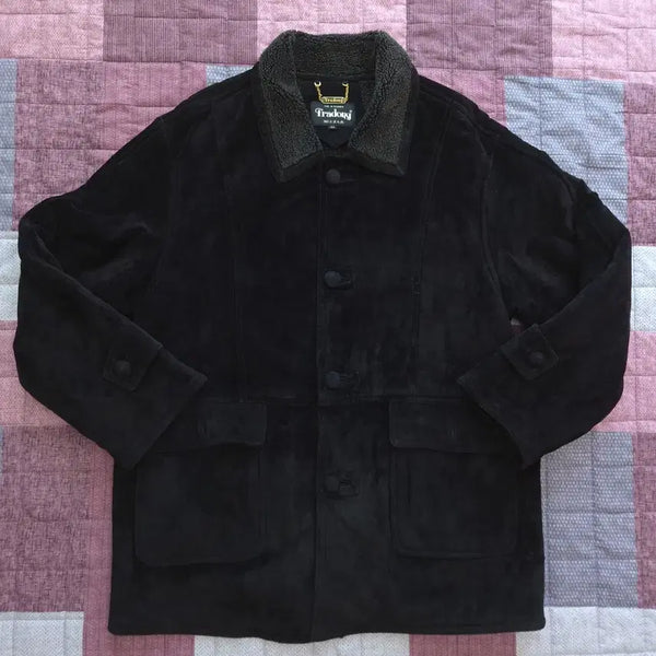 [BUNJANG] Vintage Suede Genuine Leather Jacket / 스웨이드 무스탕 천연가죽 빈티지 자켓 110