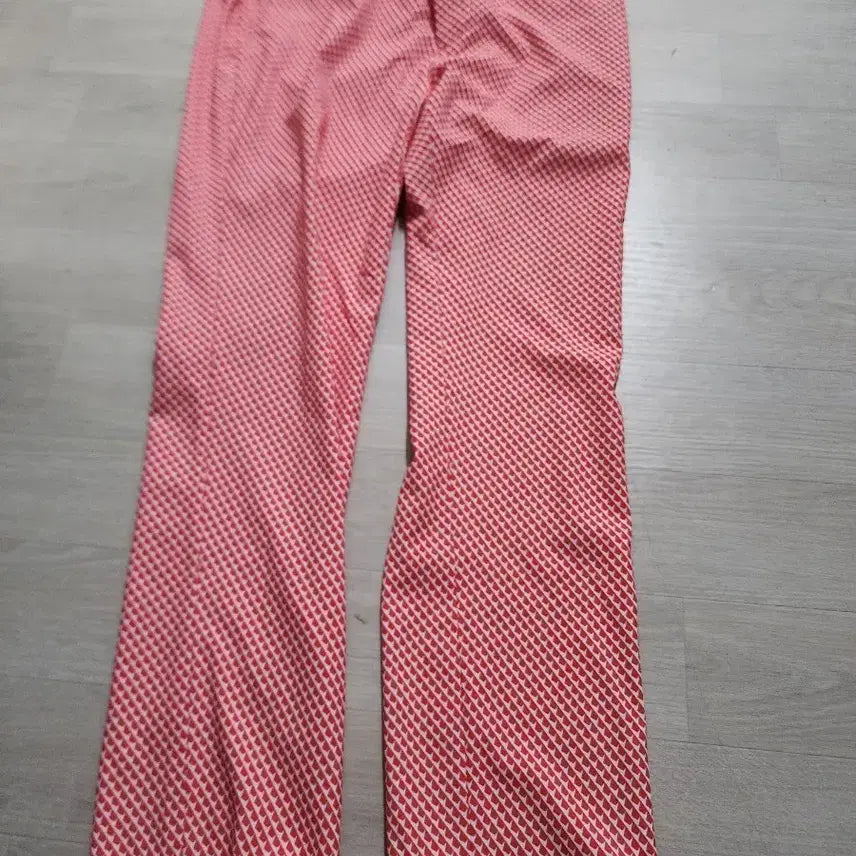 [BUNJANG] Hazzys Women's Golf Pants Red Heart Pattern Size 76 / 헤지스여성골프 76