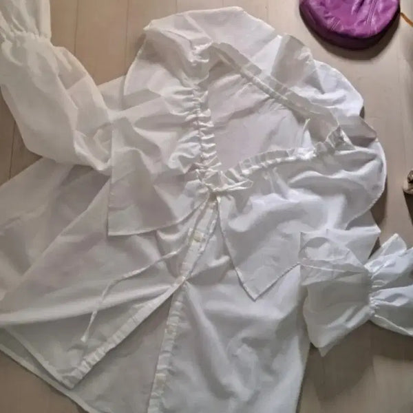 [BUNJANG] Loose Fit Ruffle Blouse / 루즈핏블라우스     벌룬블라우스     프릴블라우스