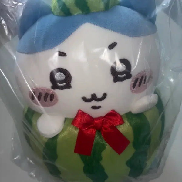[BUNJANG] Chiikawa Watermelon Hachiware Mini Fruit Plush Mascot / 수박 하치와레 치이카와 먼작귀 미니소 과일 인형 마스코트