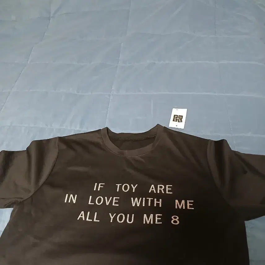 [BUNJANG] Black Lettering Short Sleeve T-Shirt / 택 제거 안 한 새상품 블랙 레터링 반팔티 팝니다.