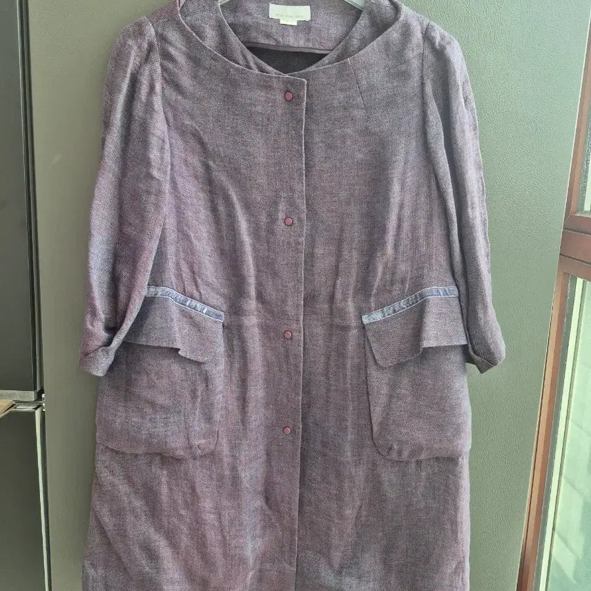[BUNJANG] Sohn Jung Wan Linen Blend Purple Jacket / 손정완 린넨 혼방 퍼플 자켓