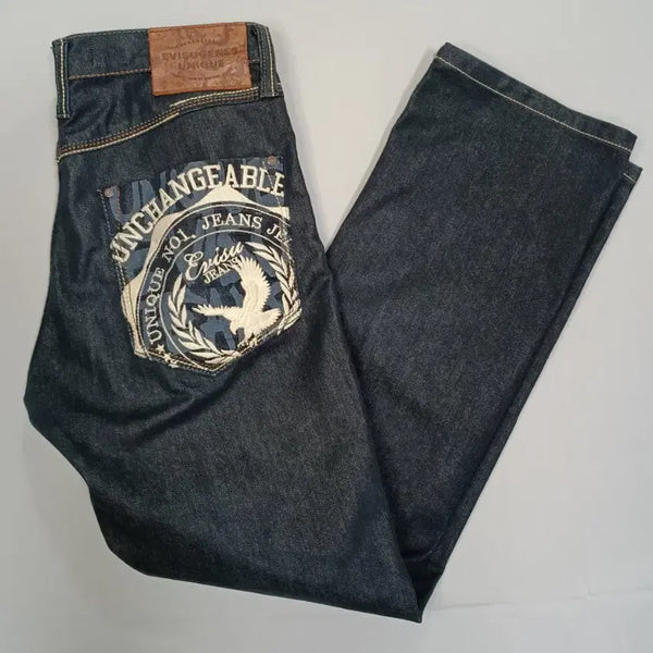 [BUNJANG] Evisu Eagle Patch Denim Pants Size 32 / 에비수 청바지 독수리 패치 데님 팬츠 32
