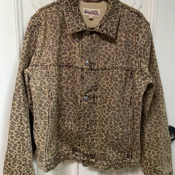 [BUNJANG] Stussy Leopard Jacket / 스투시 레오파드 자켓