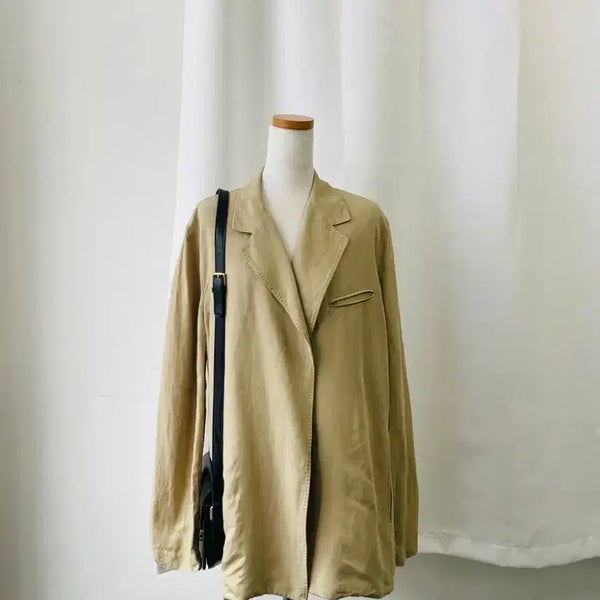 [BUNJANG] System Linen Beige Jacket M / 시스템 린넨 베이지 자켓 M