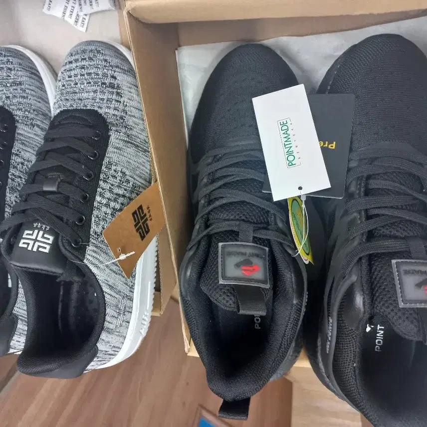 [BUNJANG] Men's Sneakers (Black/Gray) - Size 275 / 275 남성 운동화 두켤레 모두  스니커즈 블랙 / 그레이 새상품