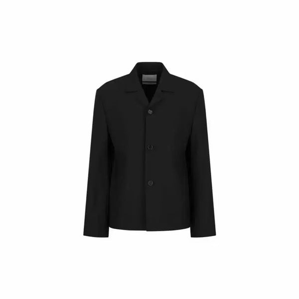 [BUNJANG] Amomento Oversized Wool Jacket Black L / 아모멘토 오버사이즈 울 자켓 L