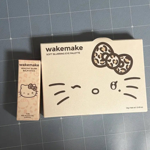 [BUNJANG] WAKEMAKE x HELLO KITTY Collaboration Bundle Soft Blurring Eye Palette 30 Classy Nude & Healthy Glow Balm Stick 28 Burnish / 일괄)웨이크메이크 갸루 헬로키티 콜라보 소프트블러링아이팔레트 클래시누드 립스틱 버니쉬