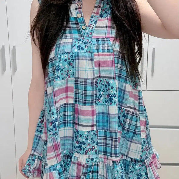 [BUNJANG] Vintage Patch Mint Blouse / 일본빈티지 패치 민트 블라우스