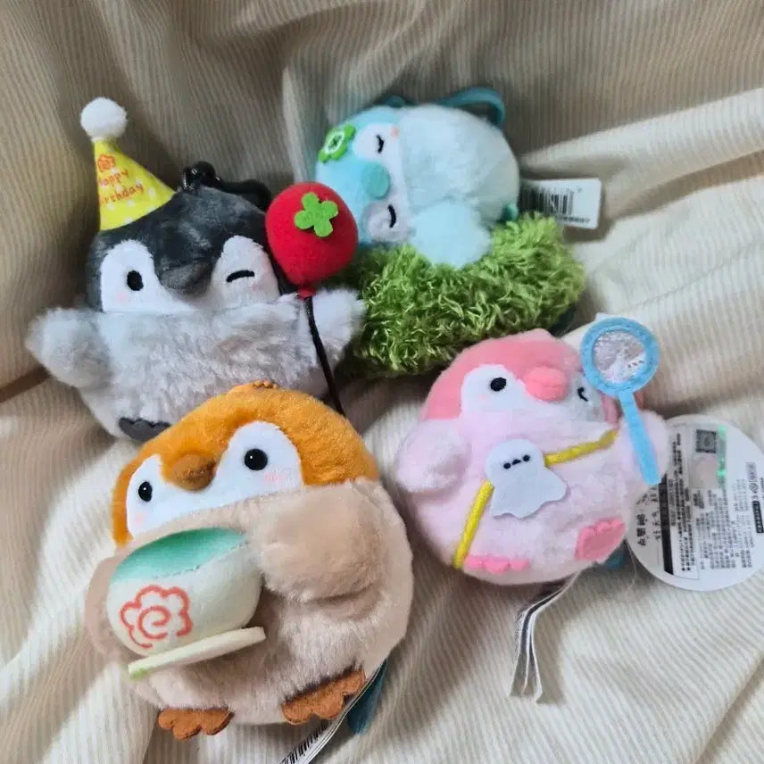 [BUNJANG] Koupen-chan Penguin Plush Charm Bundle Set / 4개일괄 코우펜짱 펭귄인형키링