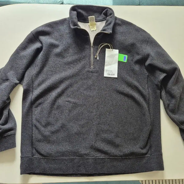 [BUNJANG] Khakis Half Zip Pullover Sweatshirt / 카키스 하프 집 풀오버(스웻셔츠)