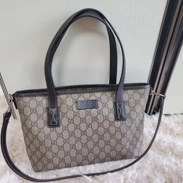 [BUNJANG] Gucci Signature Tote/Shoulder Bag / 구찌 가방 시그니처 토트&숄더백