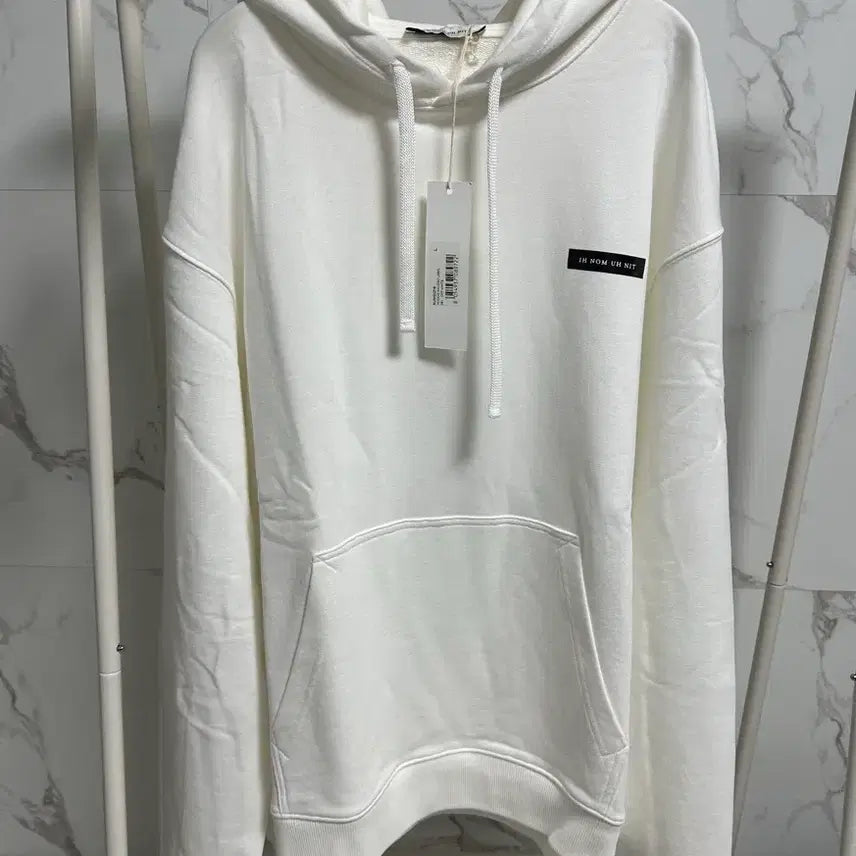 [BUNJANG] Innominate Basic Logo Hoodie Off White L / [새상품] 이놈어닛 기본로고 후드티셔츠 오프화이트 L