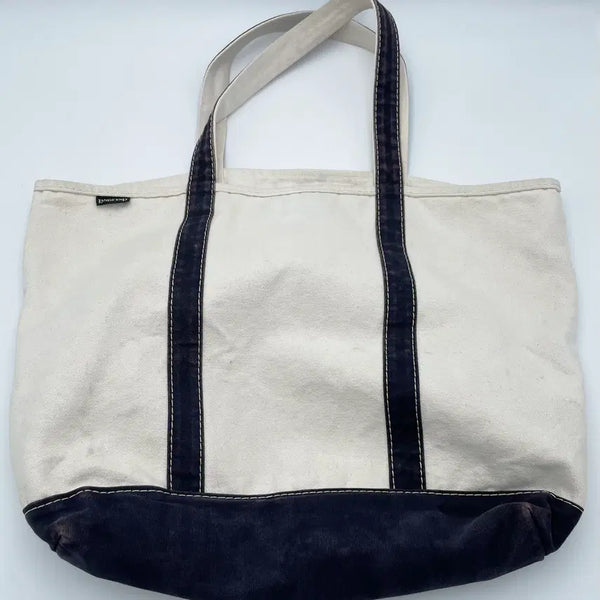 [BUNJANG] Land's End Vintage Canvas Tote Bag - Navy / LAND'S END 빈티지 캔버스 토트백 / 네이비