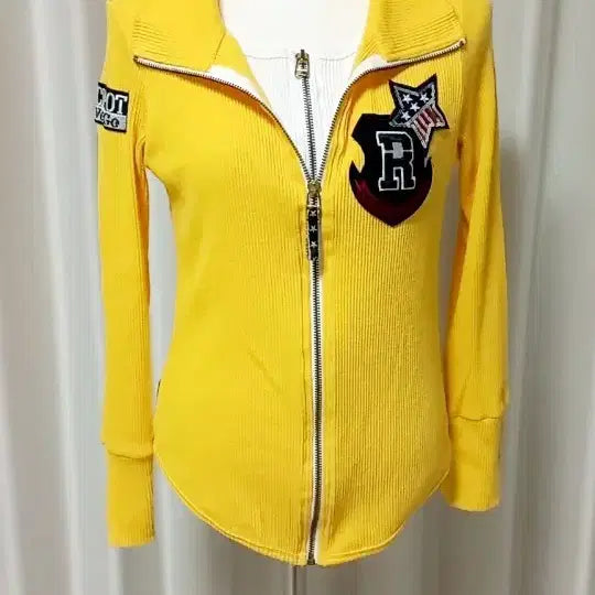 [BUNJANG] Yellow Zip-Up Jacket (Women's, Size 55-66) / 노란색 여성 집업 자켓. 55~66