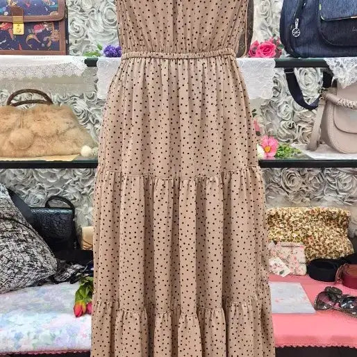 [BUNJANG] Elen Caredue Tiered Long Dress / ELENCARE DUE 티어드 롱원피스 55 66 77 프리사이즈