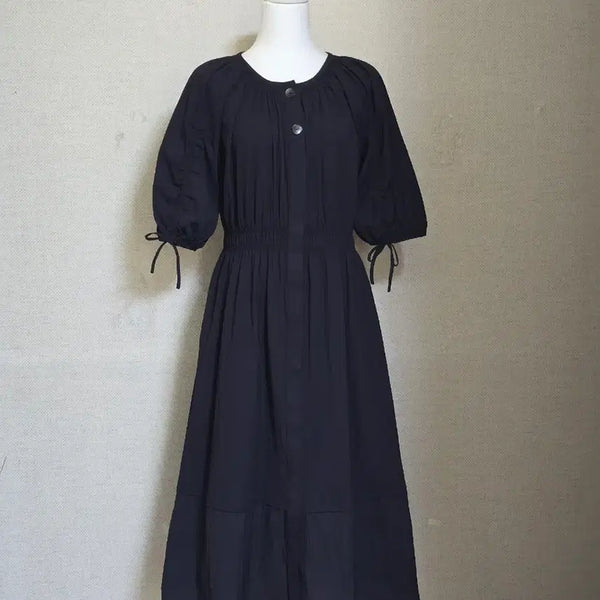 [BUNJANG] Onhon Seersucker Long Dress / 온앤온)시어서커 롱원피스