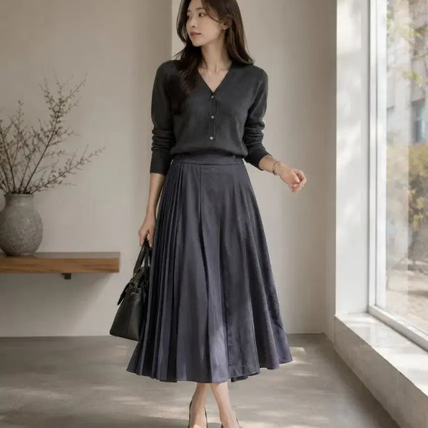 [BUNJANG] SJ Pleated Long Skirt / SJ SJ 플리츠 롱 스커트 64-94
