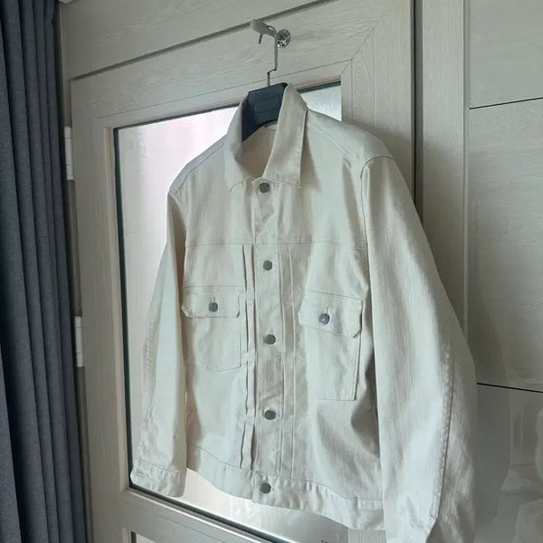 [BUNJANG] Uniqlo Ecru Trucker Jacket / 유니클로 에크루 트러커 자켓