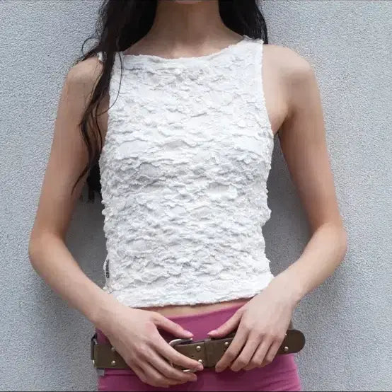 [BUNJANG] Seric Ribbed Tank Top / 세릭 나시