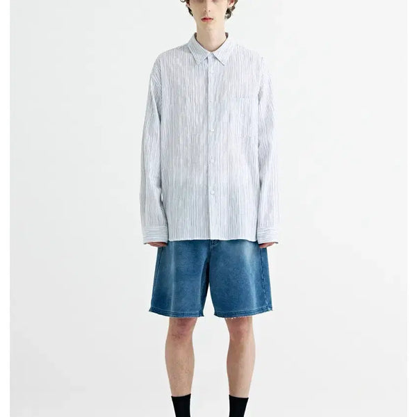 [BUNJANG] Solid Homme 26SS Stripe Shirt / 솔리드옴므 26ss 스트라이프서츠 52