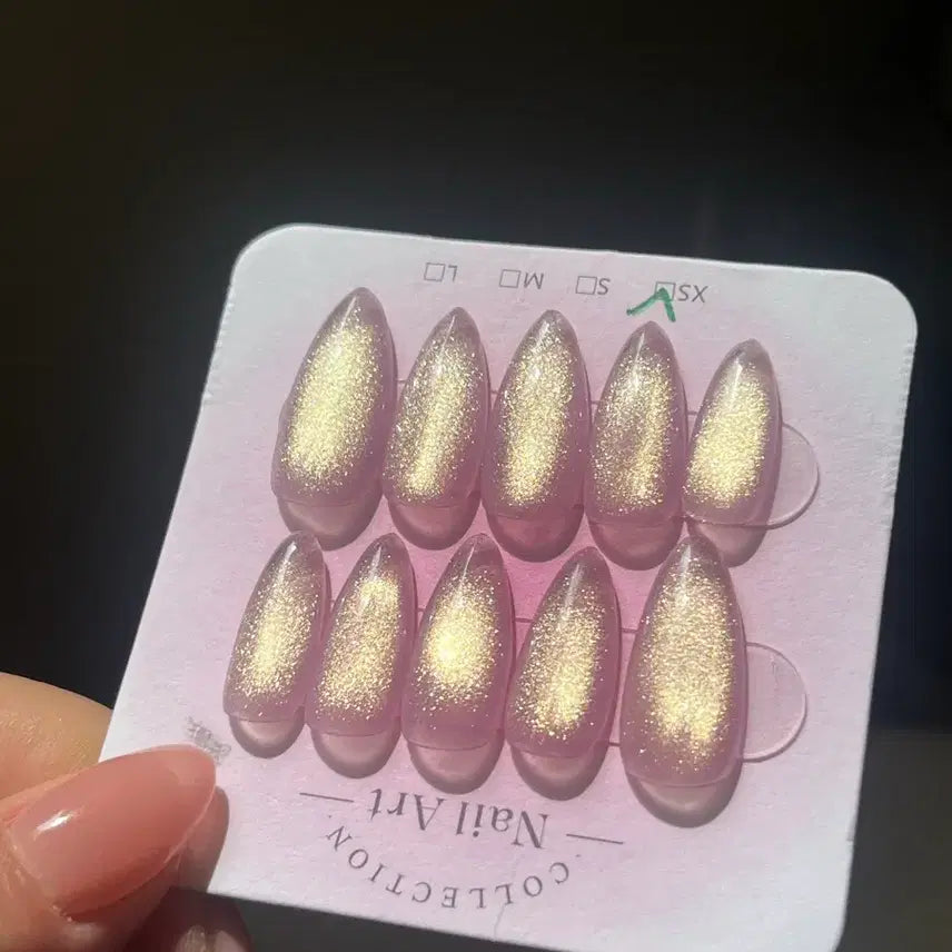 [BUNJANG] Handmade Nail Tips - Lilac Aurora / 수제네일팁 라일락오로라