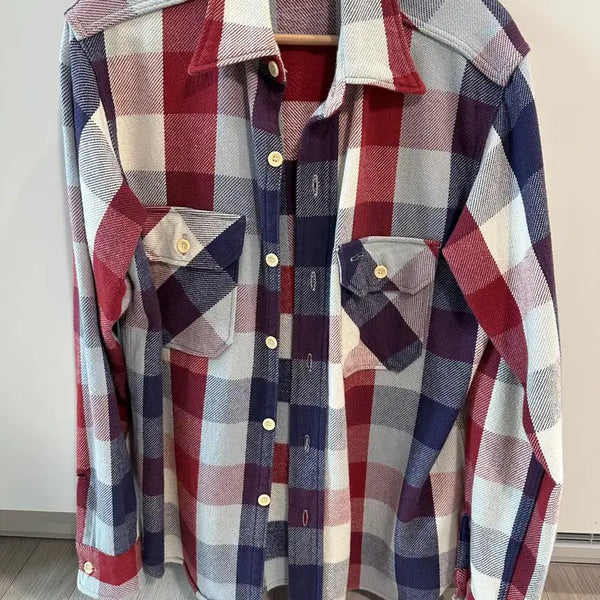 [BUNJANG] WAREHOUSE Flannel Checkered Shirt L / 웨어하우스 플란넬 체크셔츠 L