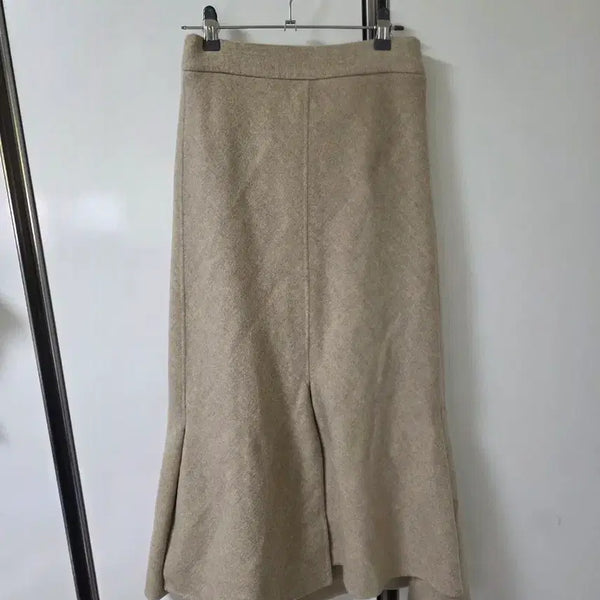 [BUNJANG] Lanvin / The Handsome Beige Wool Flare Skirt / 랑방 한섬 베이지색  모 플레어 스커트