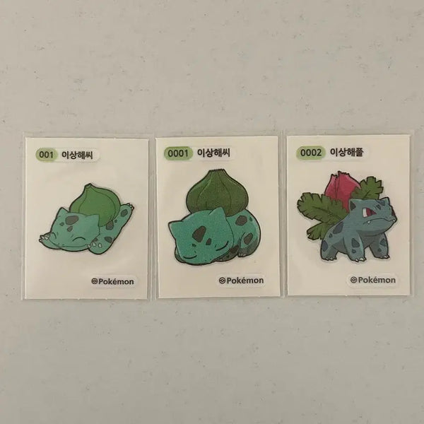 [BUNJANG] Pokemon Stickers Bulbasaur & Ivysaur Bundle Set / 포켓몬 띠부씰 이상해씨 이상해풀