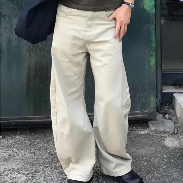 [BUNJANG] Maengjin Beige Cotton Pants / 맹진(인스타) 베이지 바지