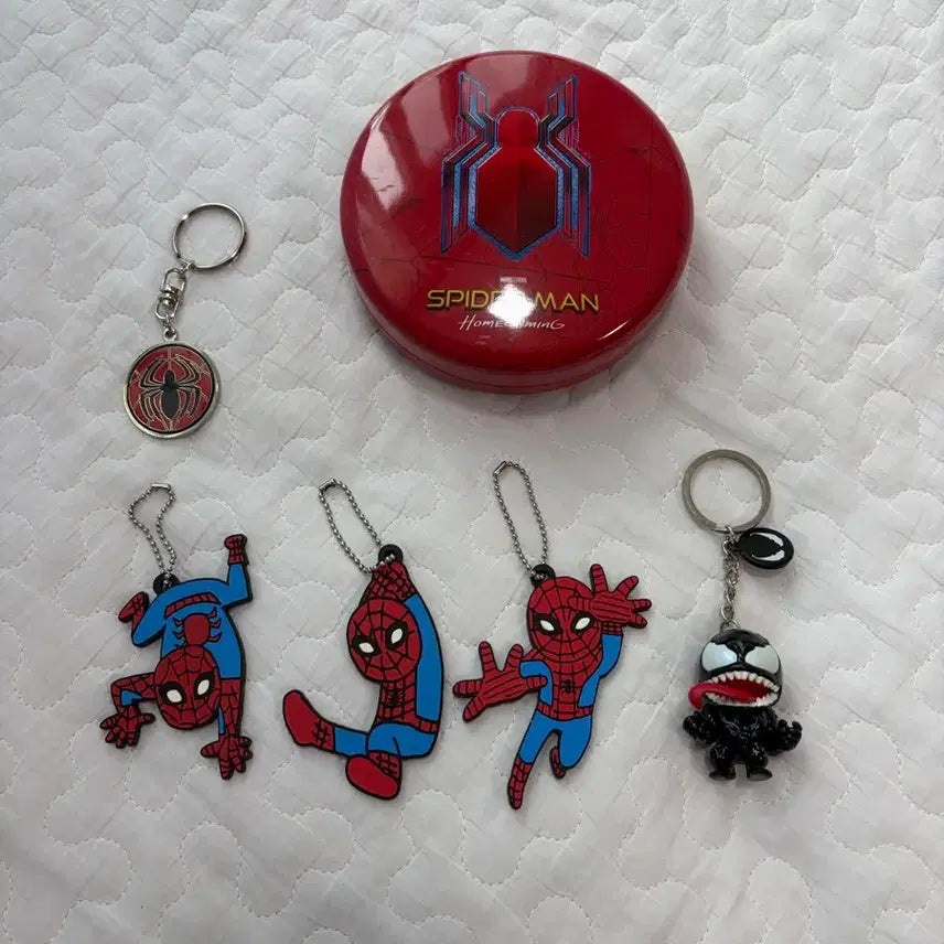 [BUNJANG] Spider-Man Homecoming Keychain & Tin Case Set / 스파이더맨 홈커밍 키링&틴케이스