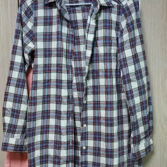 [BUNJANG] Long Check Shirt / 롱체크 남방